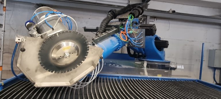 Integrated saw and CNC stone process