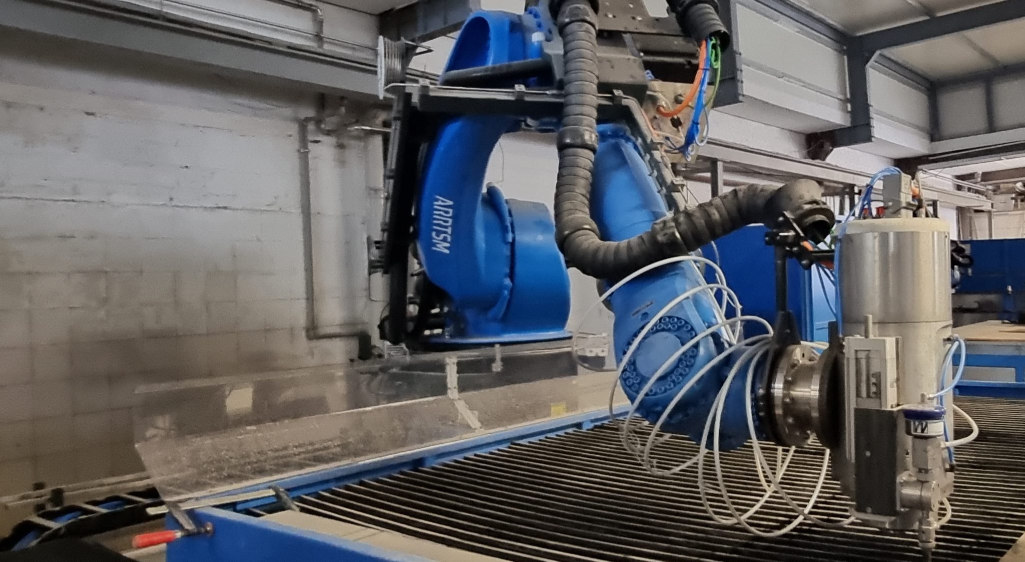 ARRTSM robotic stone processing unit in factory